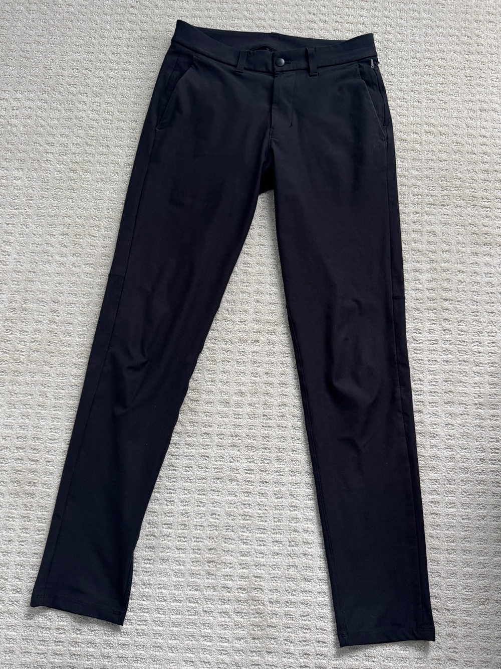 Lululemon ABC Slim-Fit Trouser, 32" Waist 30" Length Warpstreme Black Color
